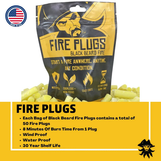 Light Your Fire Instantly with Black Beard Fire Plugs!