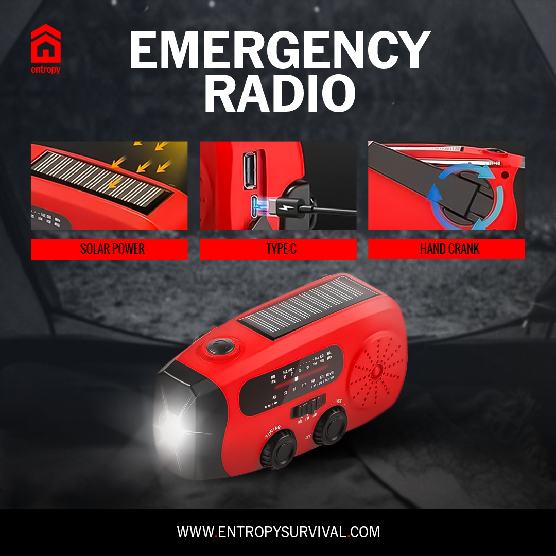 3-in-1 Emergency Radio – Stay Connected & Powered Anytime!