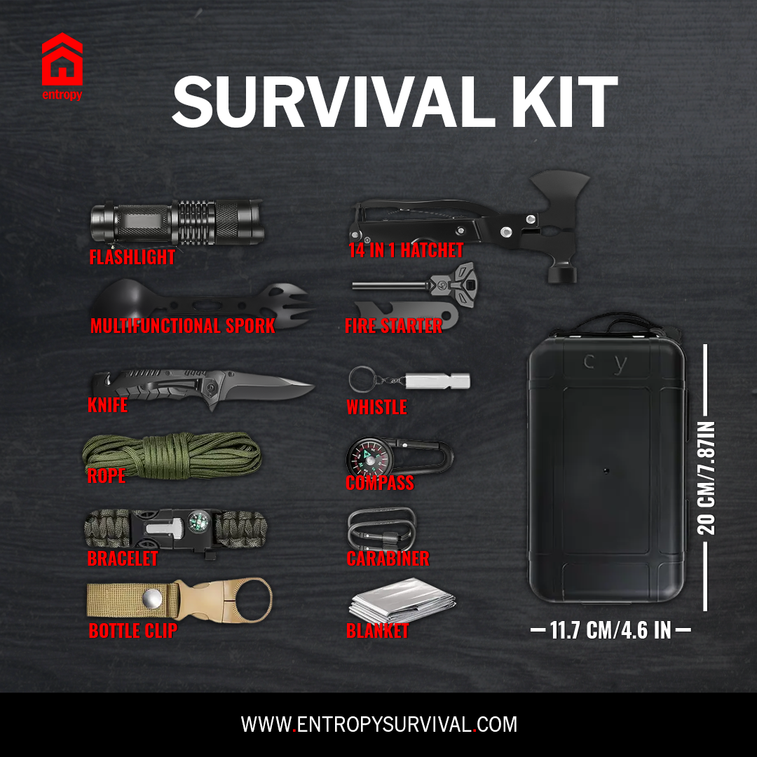 Ultimate 27-Piece Emergency Survival Kit – Be Ready for Anything!